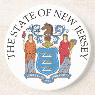 Dessous De Verre En Grès Symbole du New Jersey