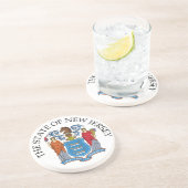 Dessous De Verre En Grès Symbole du New Jersey (Côté)