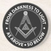 Dessous De Verre En Grès Symbole franc-maçonnerie (Devant)