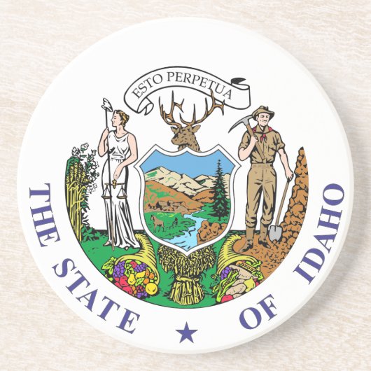 Dessous De Verre En Grès Symbole Idaho (Devant)