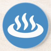 Dessous De Verre En Grès Symbole japonais Onsen ♨ Hot Spring 温 泉 (Devant)