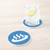 Dessous De Verre En Grès Symbole japonais Onsen ♨ Hot Spring 温 泉 (Côté)