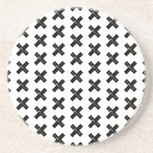Dessous De Verre En Grès Symbole mathématique "Multiplier" noir et blanc Li