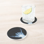 Dessous De Verre En Grès SYMBOLE Shaka X-Ray (Perdre la main) (Côté)