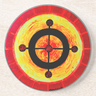 Dessous De Verre En Grès Symbole solaire celtique