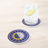 Dessous De Verre En Grès Symbole SOLEIL ET LUNE - or argent (Côté)