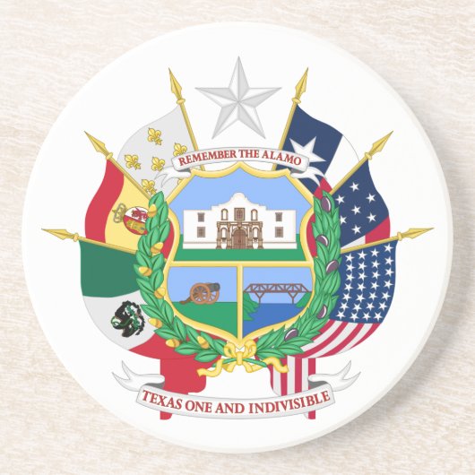 Dessous De Verre En Grès Symbole Texas (Devant)