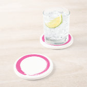 Dessous De Verre En Grès Symbole zen rose / Cercle Enso (Côté)