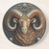 Dessous De Verre En Grès SYMBOLE Zodiaque Aries Horoscope (Devant)