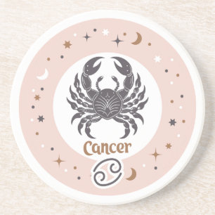 Dessous De Verre En Grès Symbole zodiaque Cancer