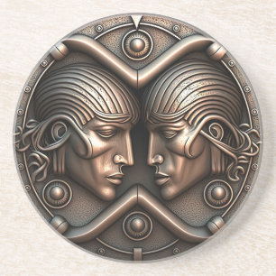 Dessous De Verre En Grès SYMBOLE Zodiaque Gemini Horoscope Gemini