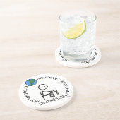 Dessous De Verre En Grès Synthétiseur - Le monde tourne autour (Côté)