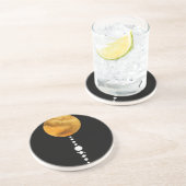 Dessous De Verre En Grès Système solaire minimal (Côté)