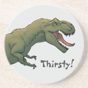 Dessous De Verre En Grès T-Rex Dinosaur Tyrannosaurus Avoir soif Me nourrir