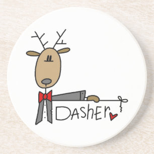 Dessous De Verre En Grès T-shirts et cadeaux de Noël de Dasher Reindeer