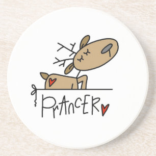 Dessous De Verre En Grès T-shirts et cadeaux de Noël de Prancer Reindeer
