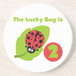 Dessous De Verre En Grès T-shirts et cadeaux Lucky Bug 2e anniversaire