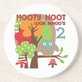 Dessous De Verre En Grès T-shirts et cadeaux Owl 2nd Birthday (Devant)