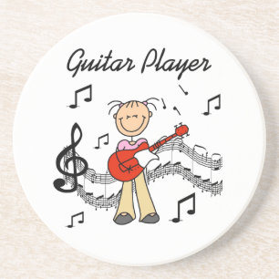 Dessous De Verre En Grès T-shirts et cadeaux pour fille à la guitare en bon