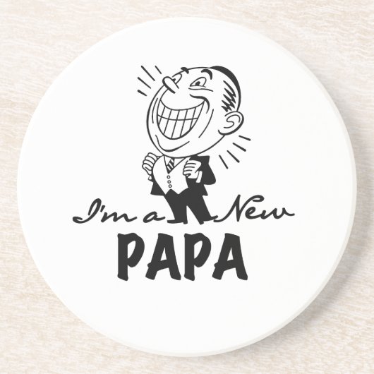Dessous De Verre En Grès T-shirts et cadeaux pour papa nouveau souriant (Devant)