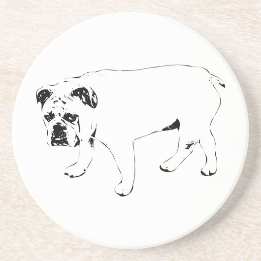 Dessous De Verre En Grès Table Buddy, Bulldog Coaster (Devant)