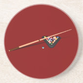 Dessous De Verre En Grès Table de billard Maroon (Devant)