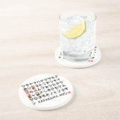 Dessous De Verre En Grès Table japonaise de katakanas (alphabet) (Côté)