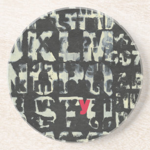 Dessous De Verre En Grès Tableau alphabétique de Norman Wyatt