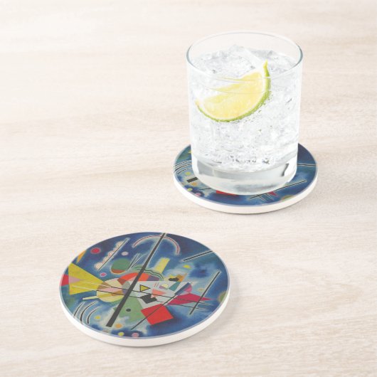 Dessous De Verre En Grès Tableau bleu de Kandinsky (Côté)