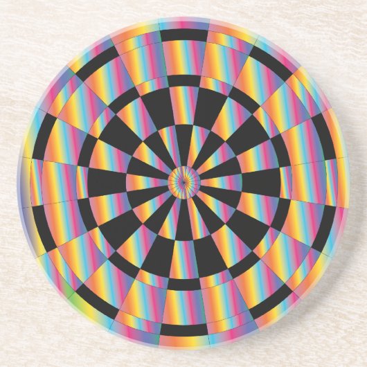 Dessous De Verre En Grès Tableau de bord psychédélique (Devant)