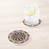 Dessous De Verre En Grès Tableau de bord psychédélique (Côté)