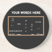 Dessous De Verre En Grès Tableau noir de maths (Devant)