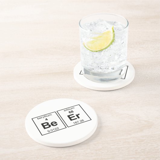 Dessous De Verre En Grès Tableau périodique de bière (Côté)