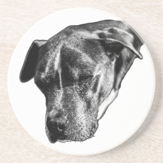 Dessous De Verre En Grès Tabletop Tranquil : mini-mélange Pitbull (Devant)
