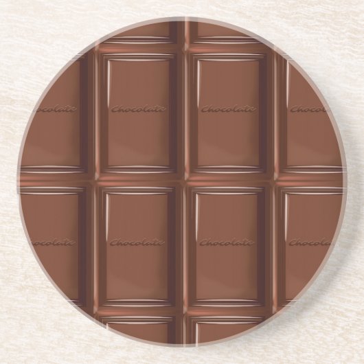 Dessous De Verre En Grès Tablette de chocolat au lait (Devant)