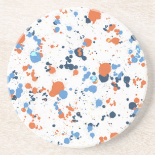 Dessous De Verre En Grès Tache de peinture colorée cool