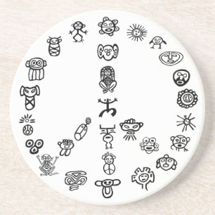 Dessous De Verre En Grès Taino Peace