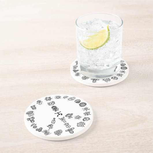 Dessous De Verre En Grès Taino Peace (Côté)