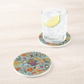 Dessous De Verre En Grès talismans piscine bleu (Côté)