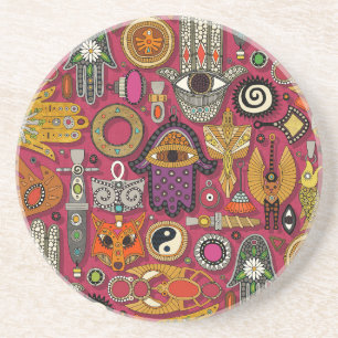 Dessous De Verre En Grès talismans viva magenta
