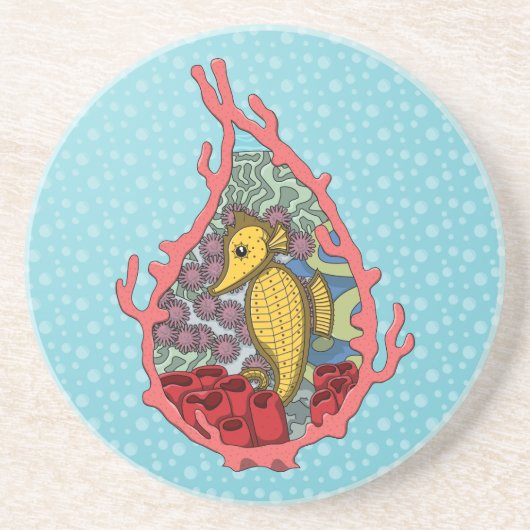 Dessous De Verre En Grès Tanga the Seahorse Dessous de verre de grès (Devant)