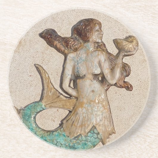 Dessous De Verre En Grès Tapis absorbant Sirène (Devant)
