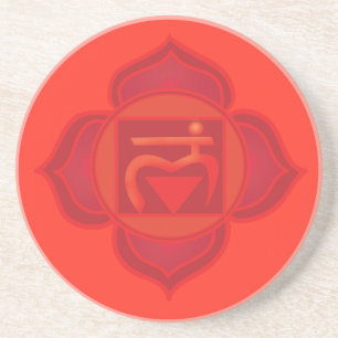 Dessous De Verre En Grès Tapis de boisson du Chakra TheRoot