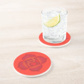 Dessous De Verre En Grès Tapis de boisson du Chakra TheRoot (Côté)