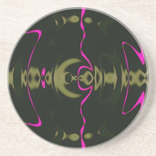 Dessous De Verre En Grès Tapis de coaster à lumières roses (Devant)