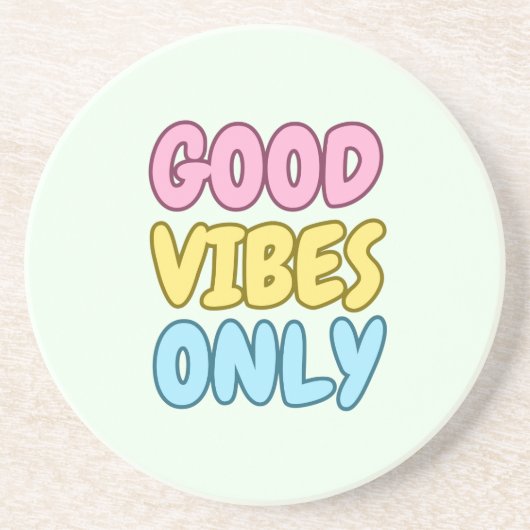 Dessous De Verre En Grès Tapis de coaster Good Vibes Only (Devant)