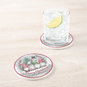 Dessous De Verre En Grès Tapis de Noël Gnomes (Côté)