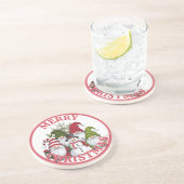 Dessous De Verre En Grès Tapis de Noël Gnomes (Côté)