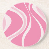 Dessous De Verre En Grès Tapis de protection Pink Waves (Devant)