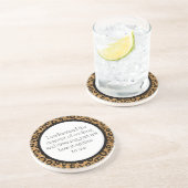 Dessous De Verre En Grès Tapis de souris drôle Léopard (Côté)